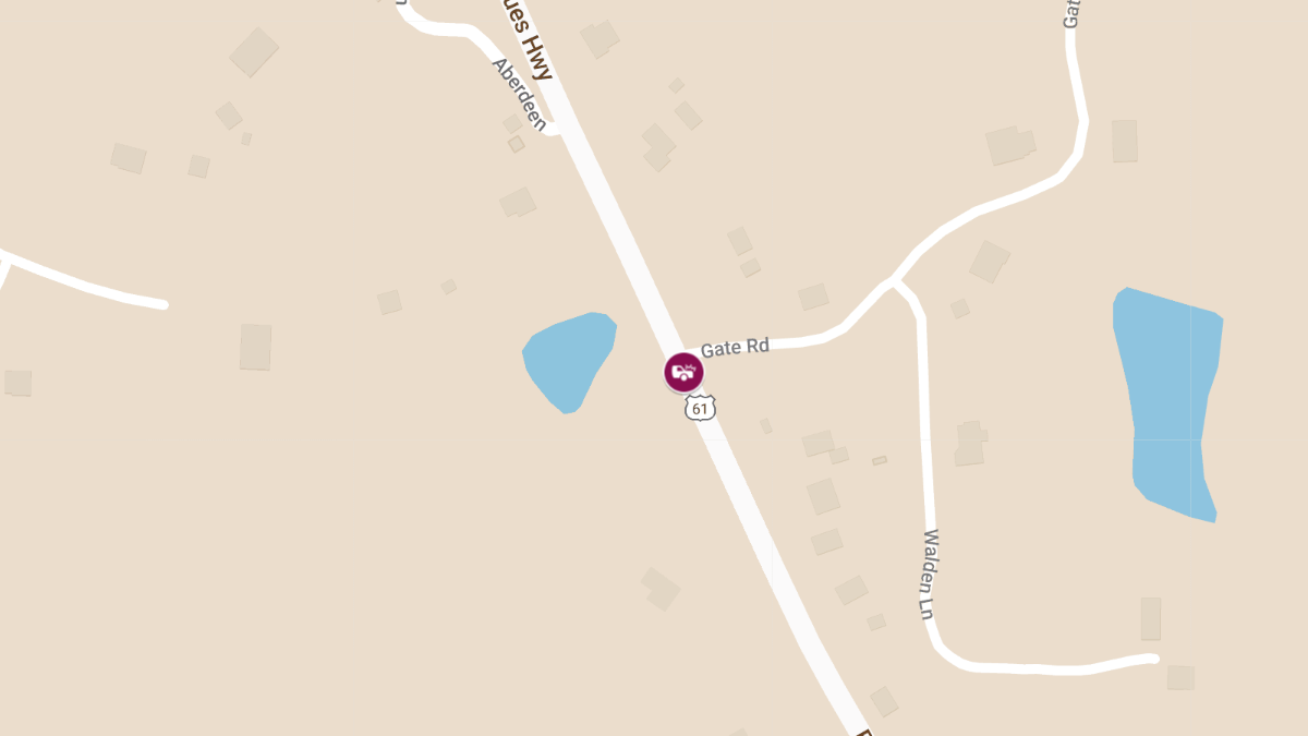 Crash on Southbound US 61 at Route W