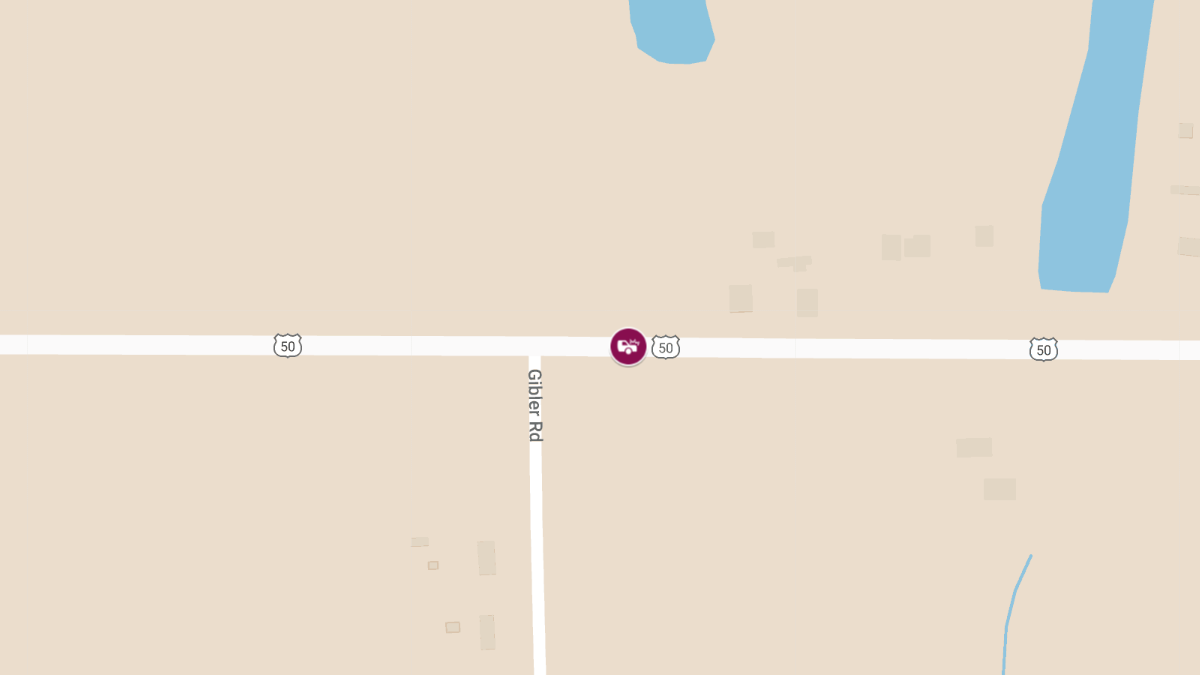 Crash with Entrapment and Injuries on US-50 near Gibler Rd
