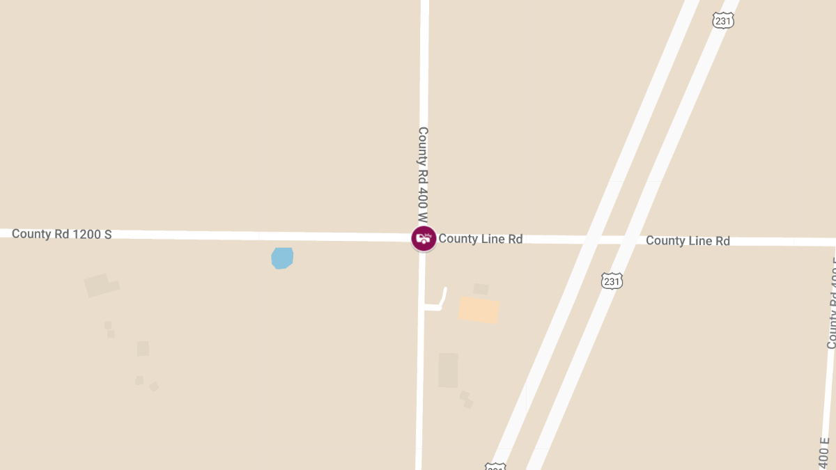 Crash with Injuries Involving Four Juveniles at Country Rd 1200 S & County Rd 400 W