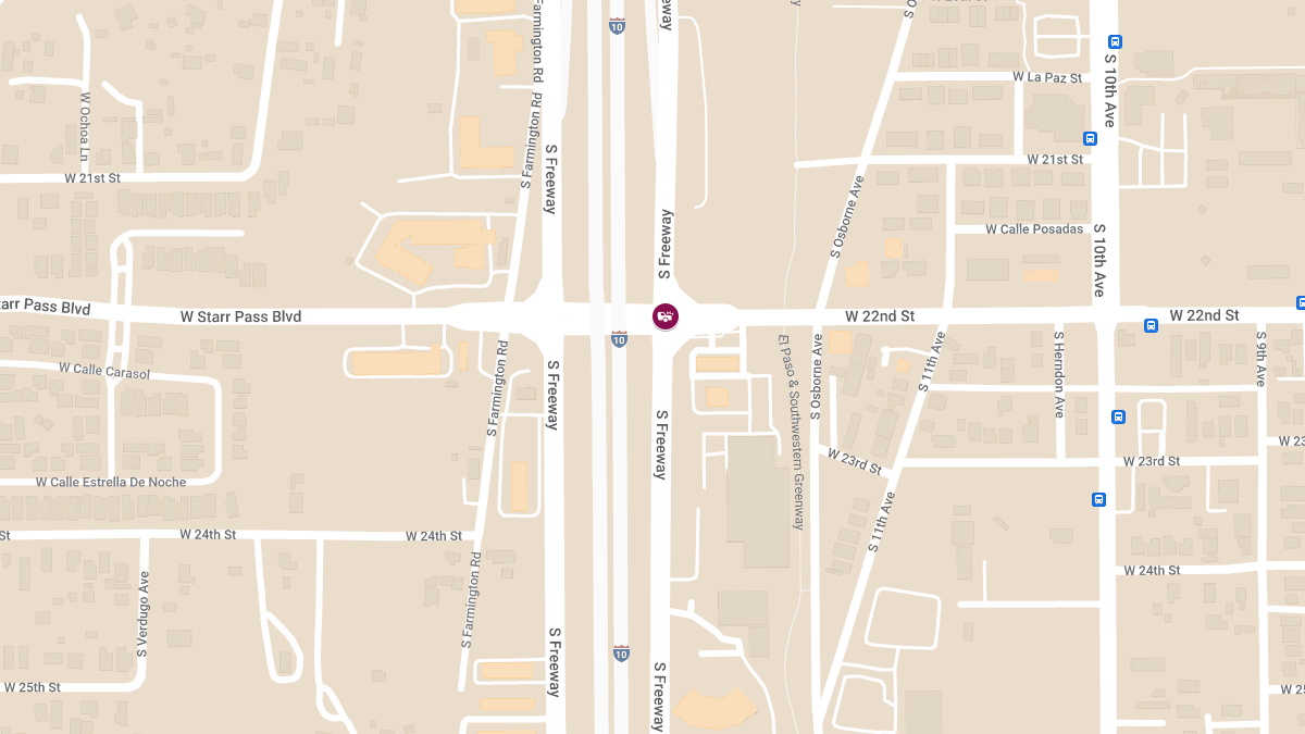 Crash with Injuries at 22nd St & I-10 Frontage Rd