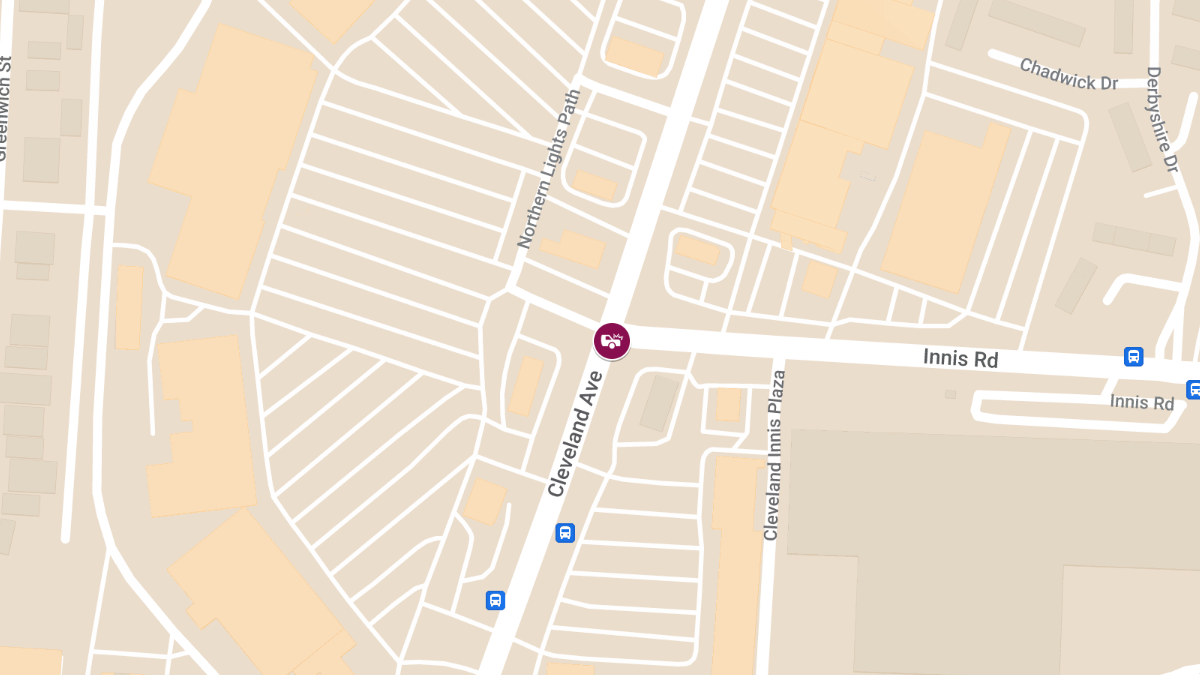 Crash with Injuries at 3349 Cleveland Ave