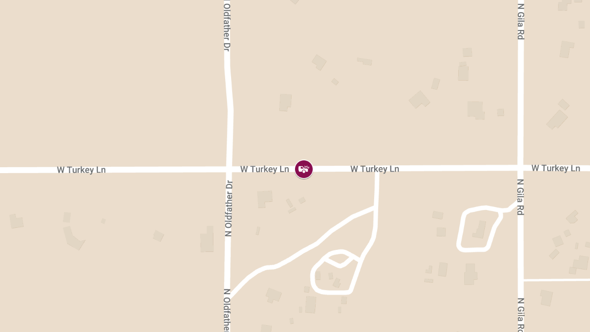 Crash with Injuries at 4181 West Turkey Lane