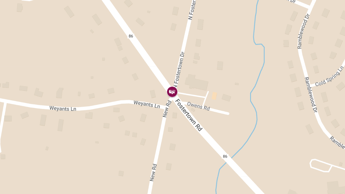 Crash with Injuries at 93 Fostertown Rd