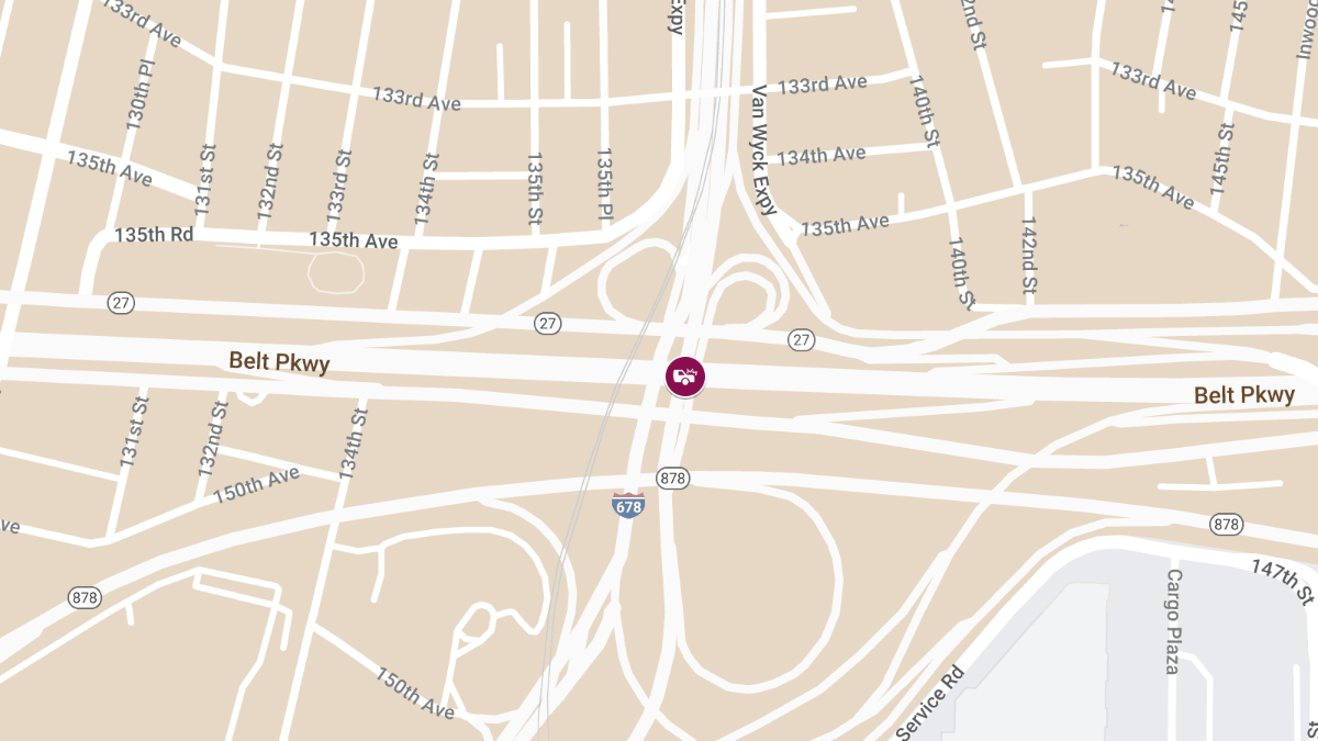 Crash with Injuries at Belt Pkwy W & Van Wyck Expy S