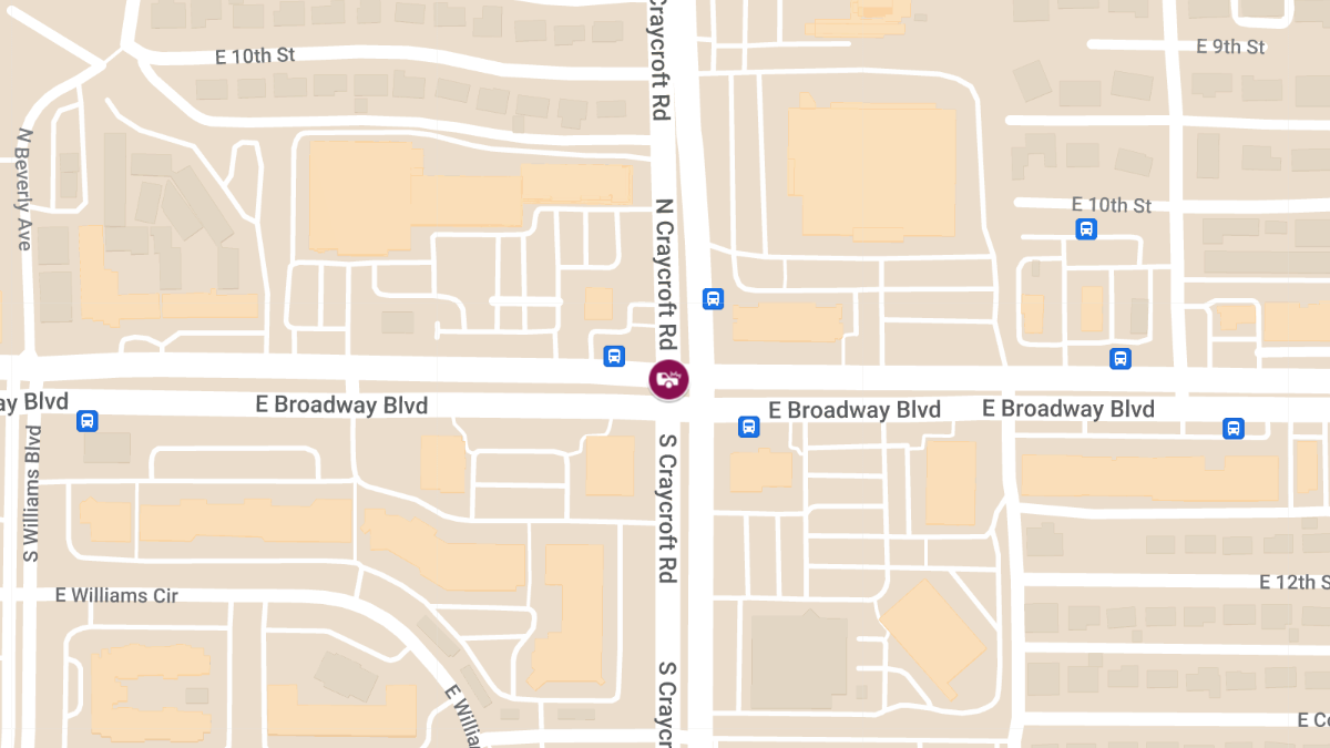 Crash with Injuries at Broadway Blvd & Craycroft Rd