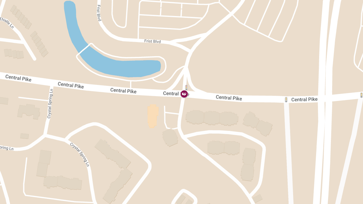 Crash with Injuries at Central Pike & Frist Blvd 