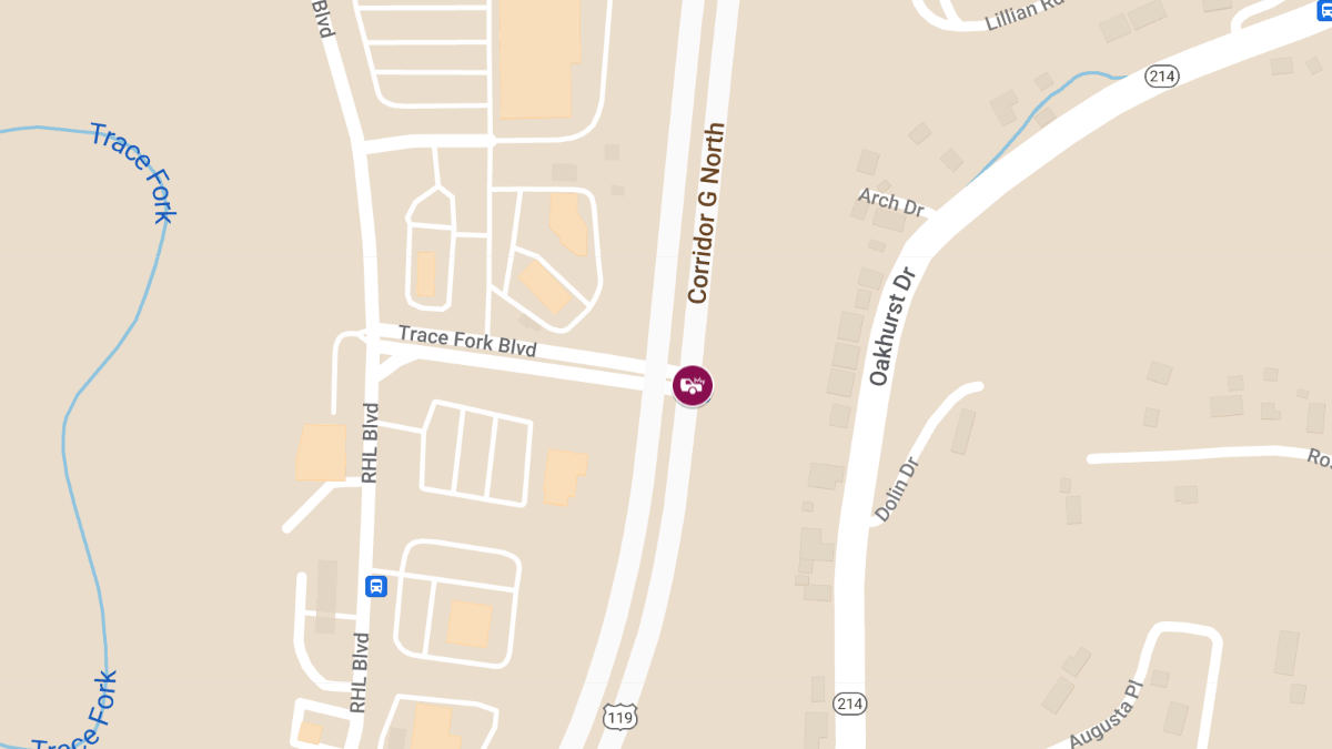 Crash with Injuries at Corridor G N & Trace Fork Blvd Turning Lane