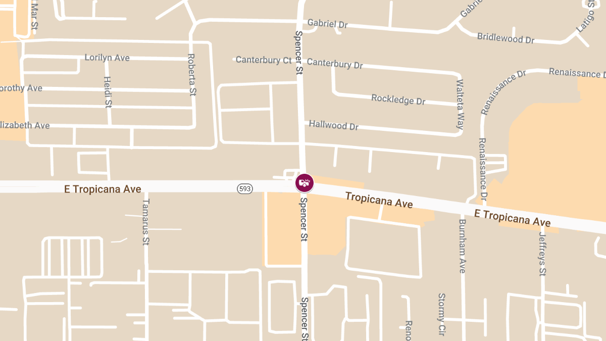 Crash with Injuries at E Tropicana Ave and Spencer St