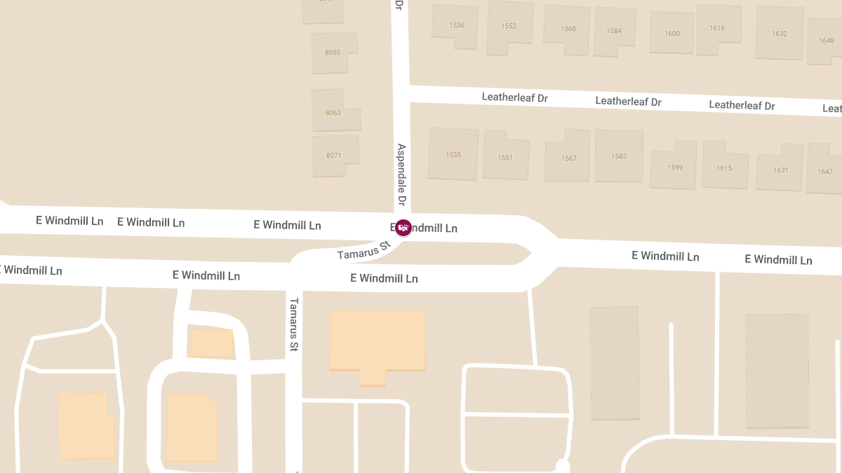 Crash with Injuries at E Windmill Ln & Aspendale Dr