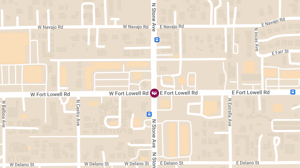 Crash with Injuries at Ft Lowell Rd & Stone Ave