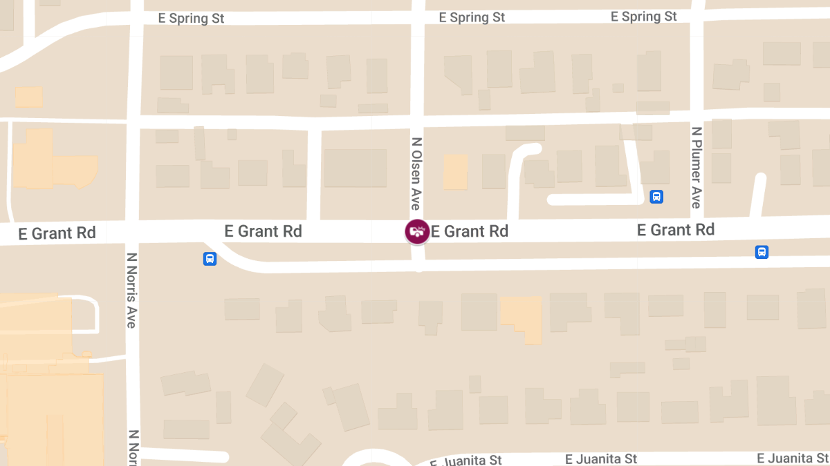 Crash with Injuries at Grant Rd & Wilson Ave