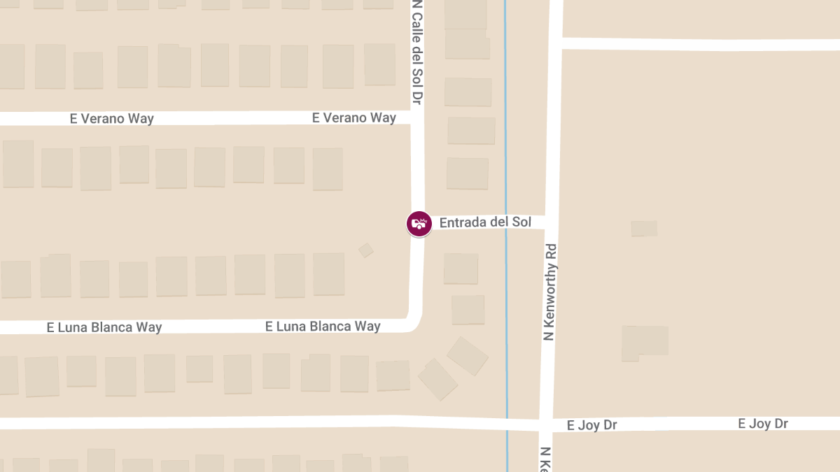 Crash with Injuries at Hacienda Del Sol Rd & Entrada Del Sol, South of Sunrise Dr