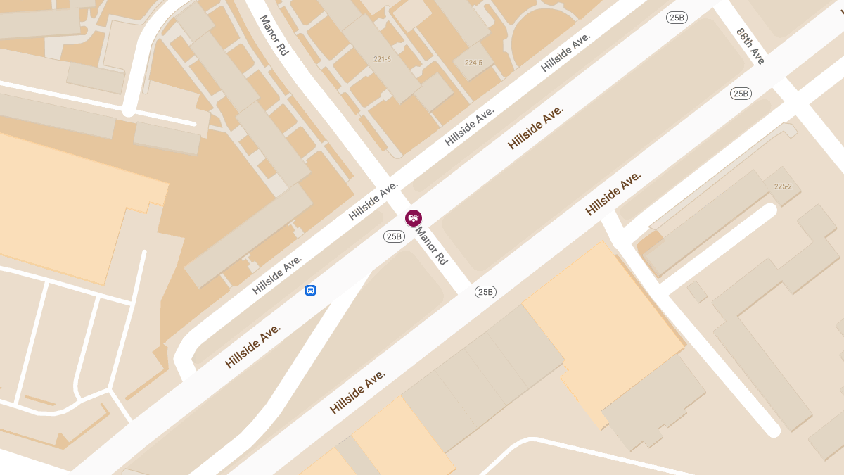 Crash with Injuries at Hillside Ave & Manor Rd