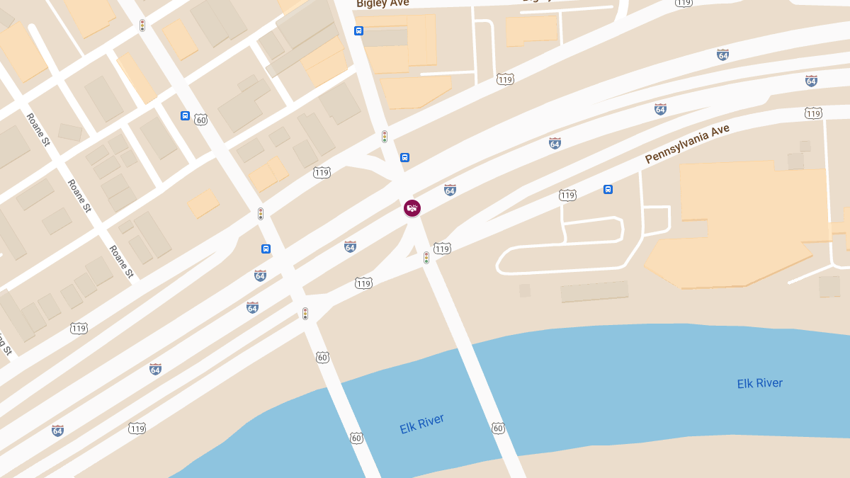 Crash with Injuries at I-64W & Washington St Exit NB