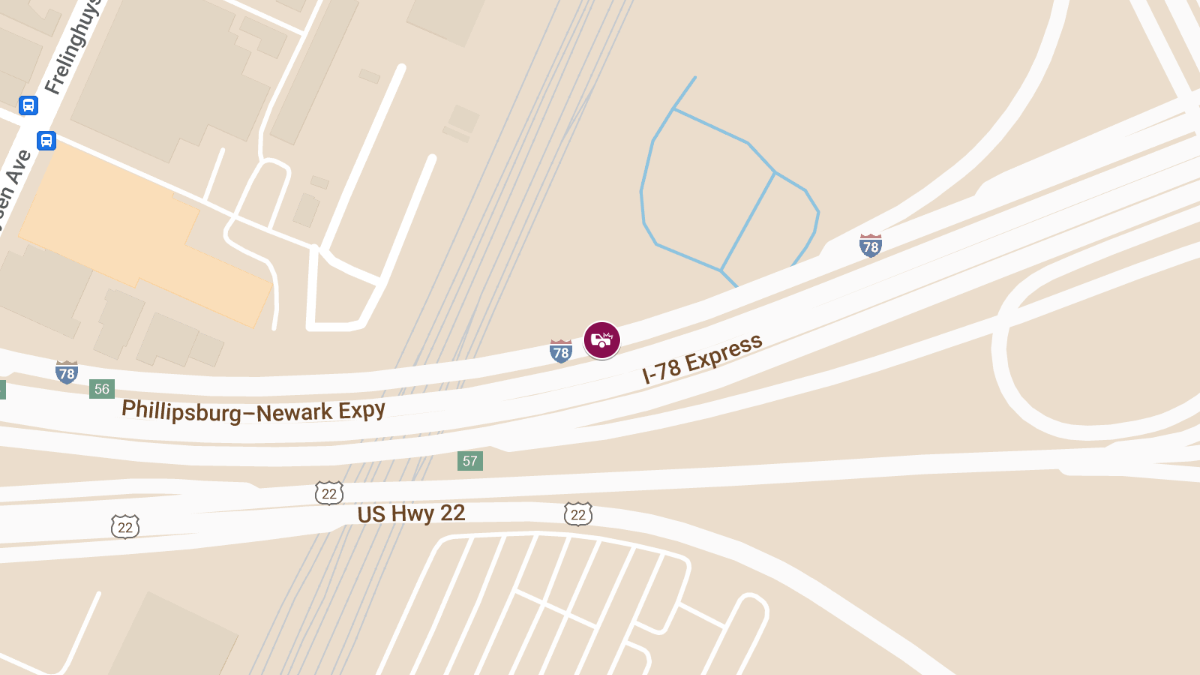 Crash with Injuries at I-78 Local Lanes West of Exit 56 - Elizabeth Ave