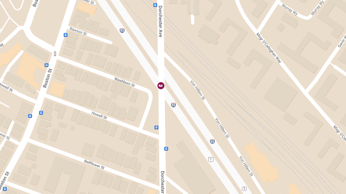 Crash with Injuries at Interstate 93 S & Dorchester Ave
