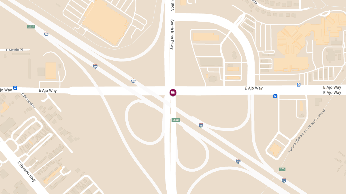 Crash with Injuries at Kino Pkwy Connection Ramp & Ajo Way