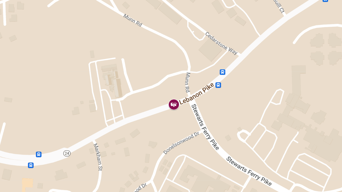 Crash with Injuries at Lebanon Pike & Stewarts Ferry Pike