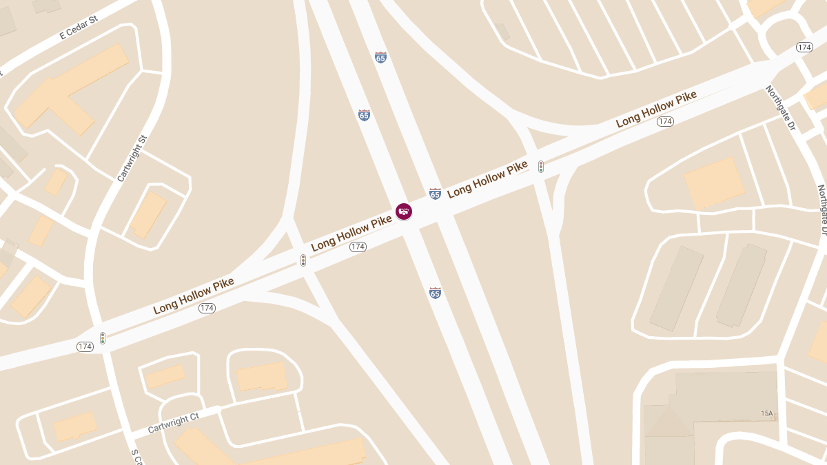 Crash with Injuries at Long Hollow Pike & I-65 N