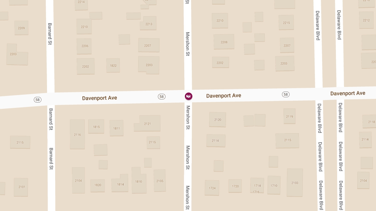 Crash with Injuries at Mershon St & Davenport Ave