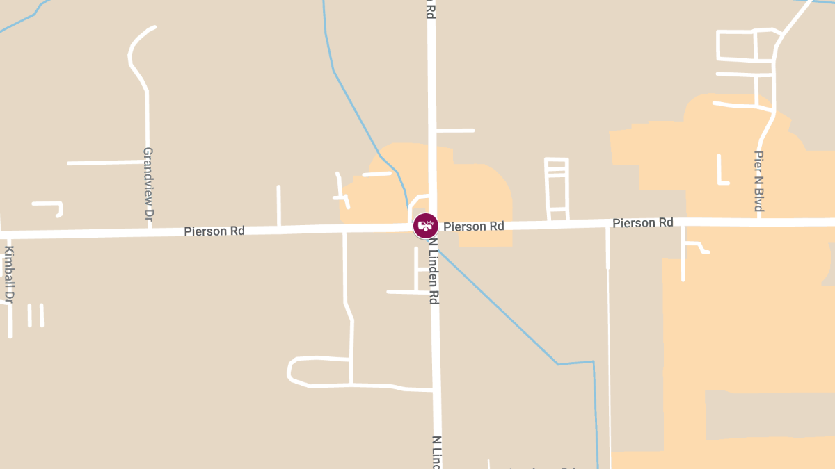 Crash with Injuries at N Linden Rd & W Pierson Rd