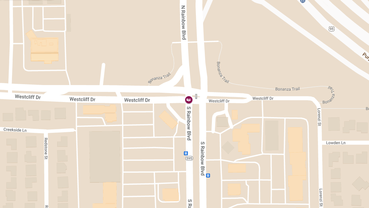 Crash with Injuries at N Rainbow Blvd & Westcliff Dr