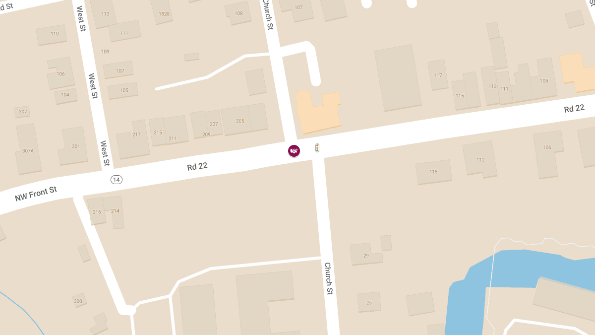 Crash with Injuries at NW Front St & North Church St