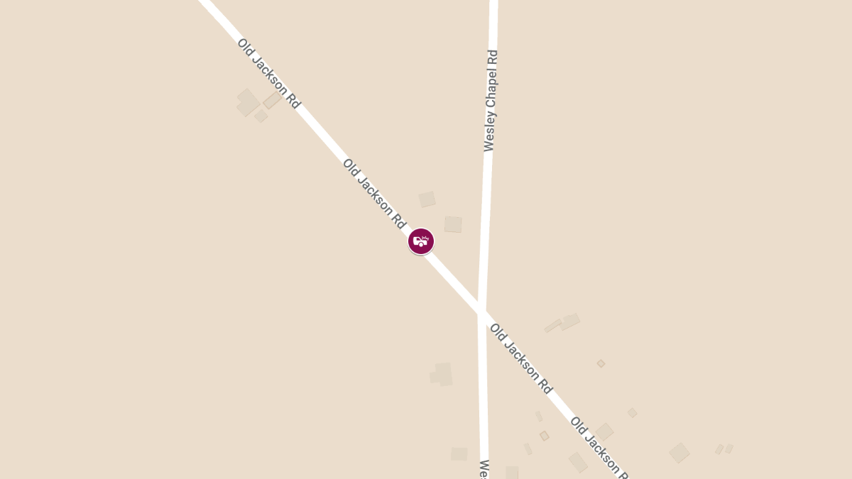 Crash with Injuries at Old Jackson School Rd North of Wesley Chapel Rd