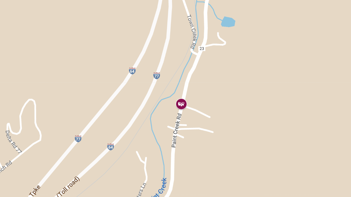 Crash with Injuries at Paint Creek Rd Entrance & I-77N