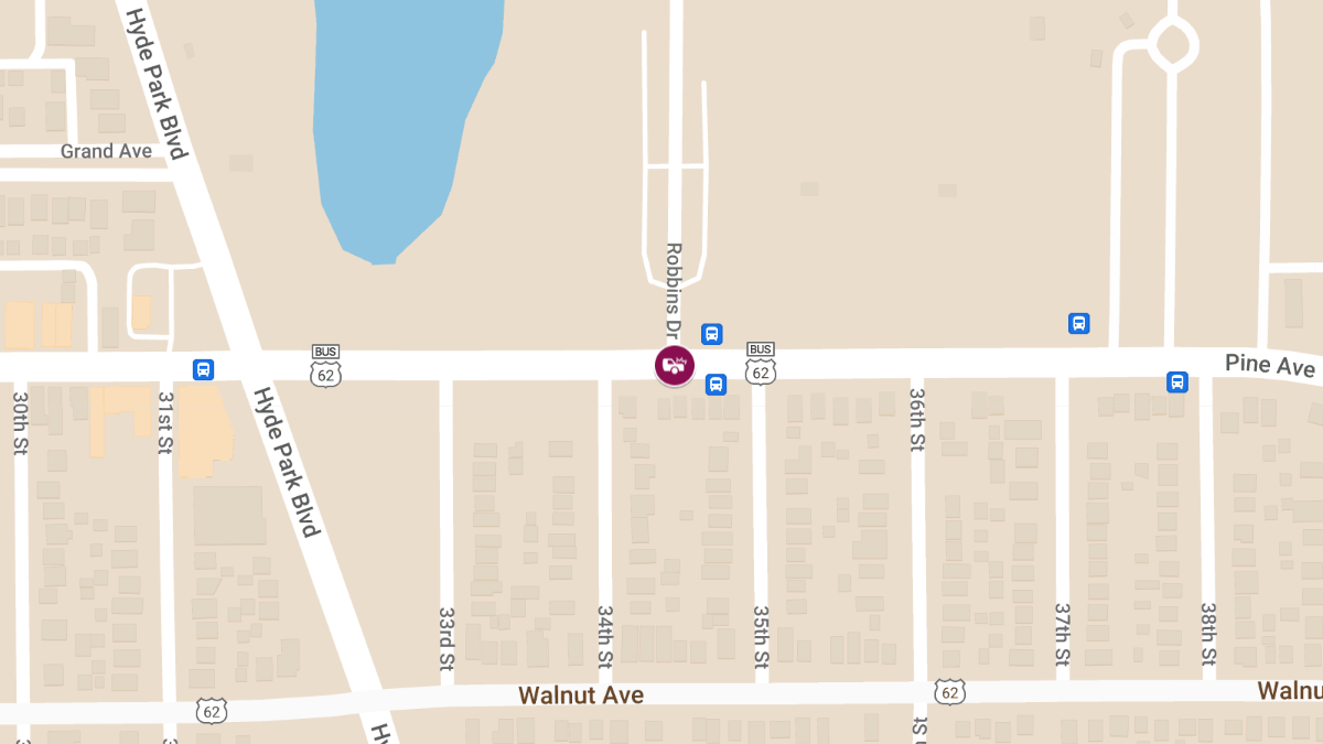 Crash with Injuries at Pine Ave & Robbins Dr