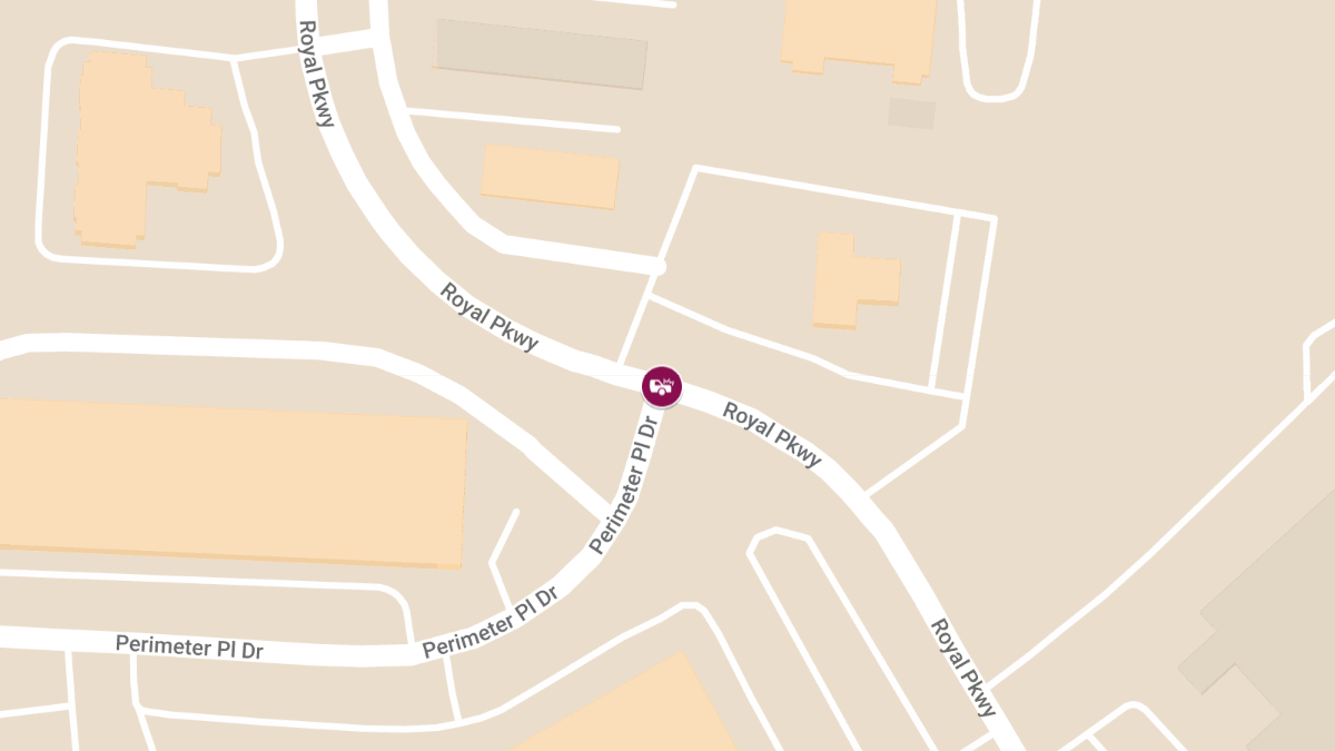 Crash with Injuries at Royal Pkwy & Perimeter Place Dr