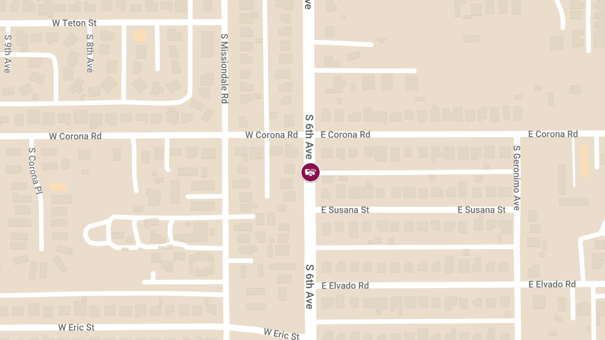Crash with Injuries at S 6th Ave & E Corona Rd