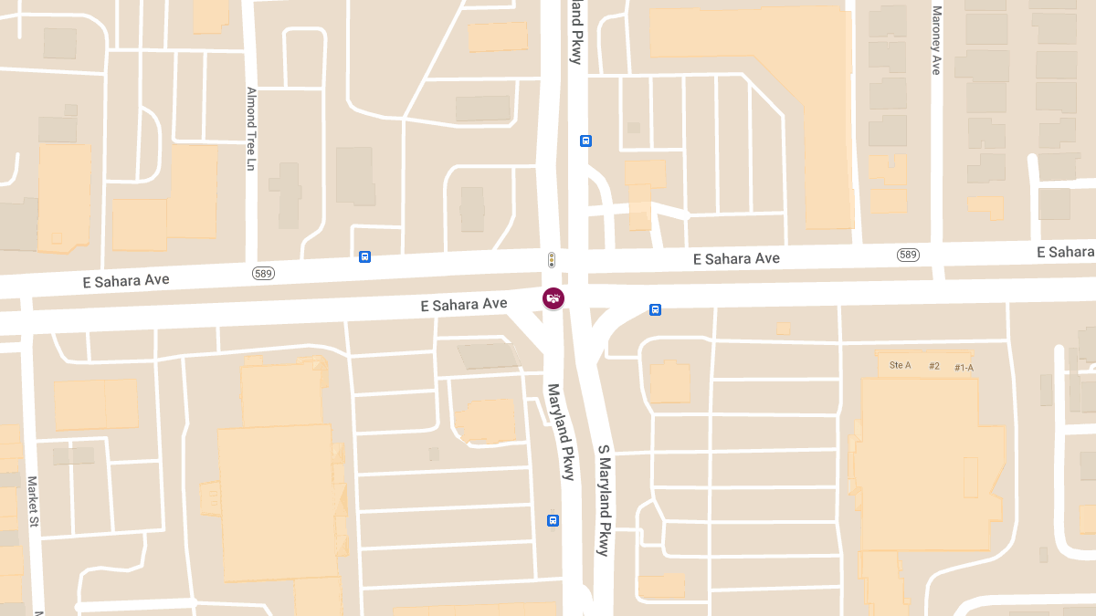 Crash with Injuries at S Maryland Pkwy & E Sahara Ave