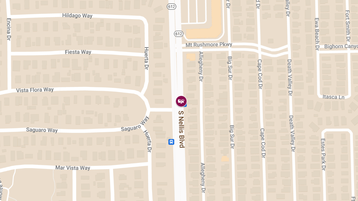 Crash with Injuries at S Nellis Blvd and Vista Flora Way