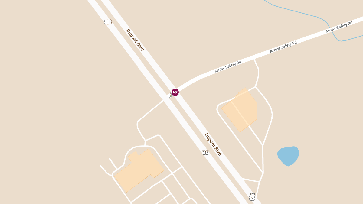 Crash with Injuries at SB Dupont Blvd & Arrow Safety Rd