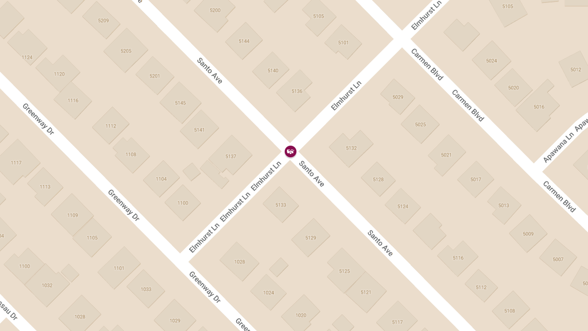 Crash with Injuries at Santo Ave & Elmhurst Ln