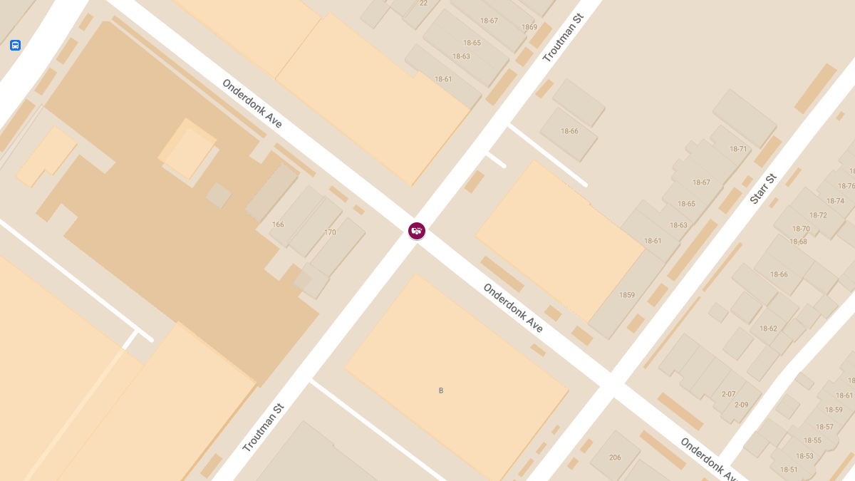 Crash with Injuries at Troutman St & Onderdonk Ave