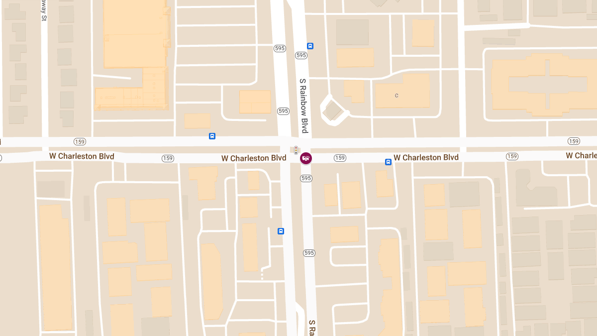 Crash with Injuries at W Charleston Blvd and S Rainbow Blvd