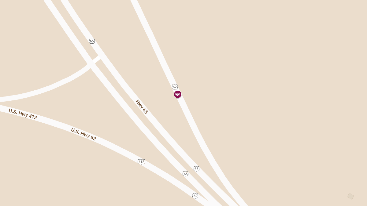 Crash with Injuries on EB U.S. Hwy 62 Near U.S. Hwy 412