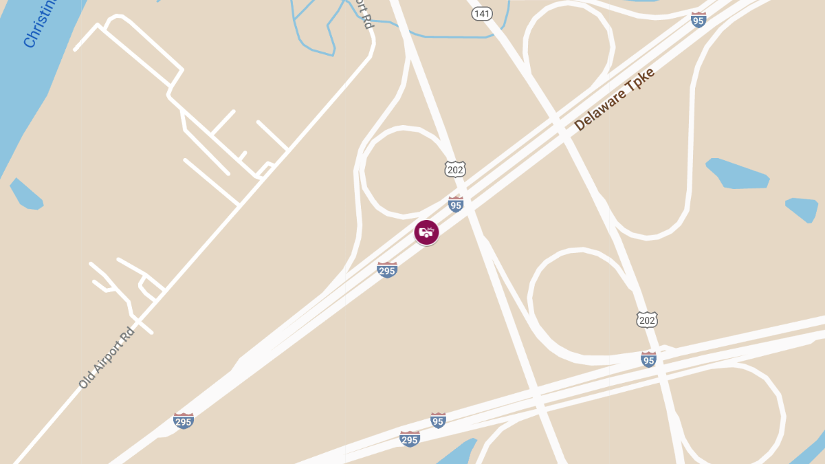 Crash with Injuries on I-95 NB at Rte 896 Interchange
