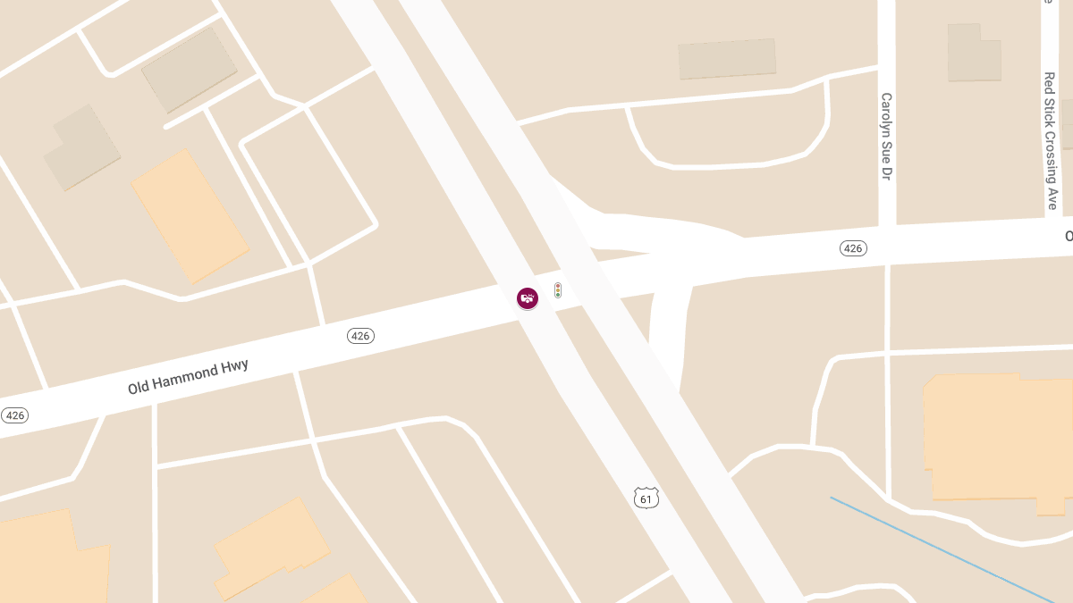 Crash with Injuries on Old Hammond Hwy at Airline Hwy