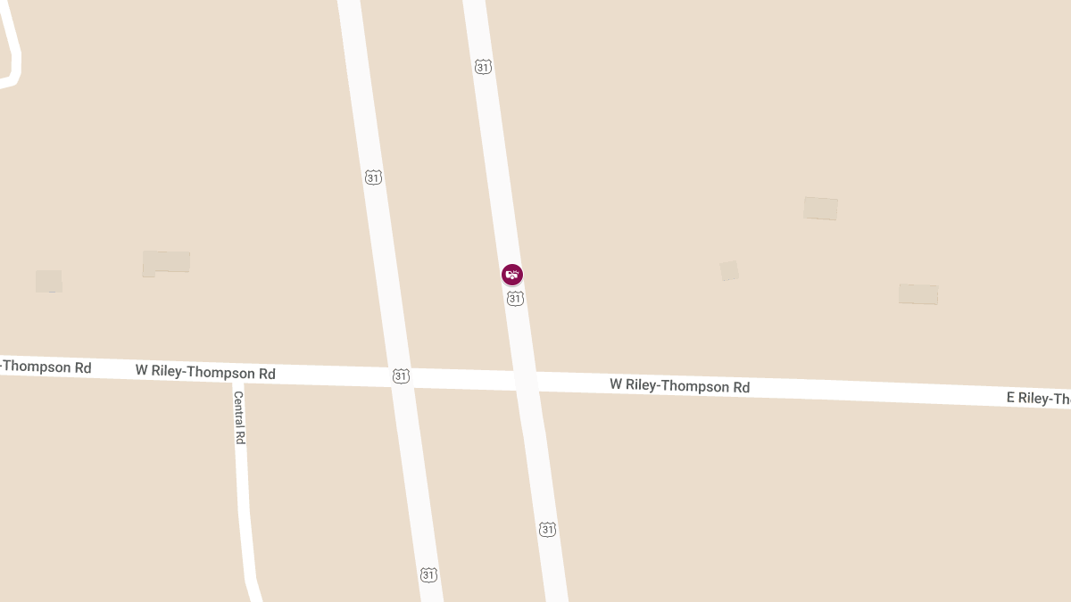Crash with Injuries on US-31 NB North of the Riley-Thompson Bridge