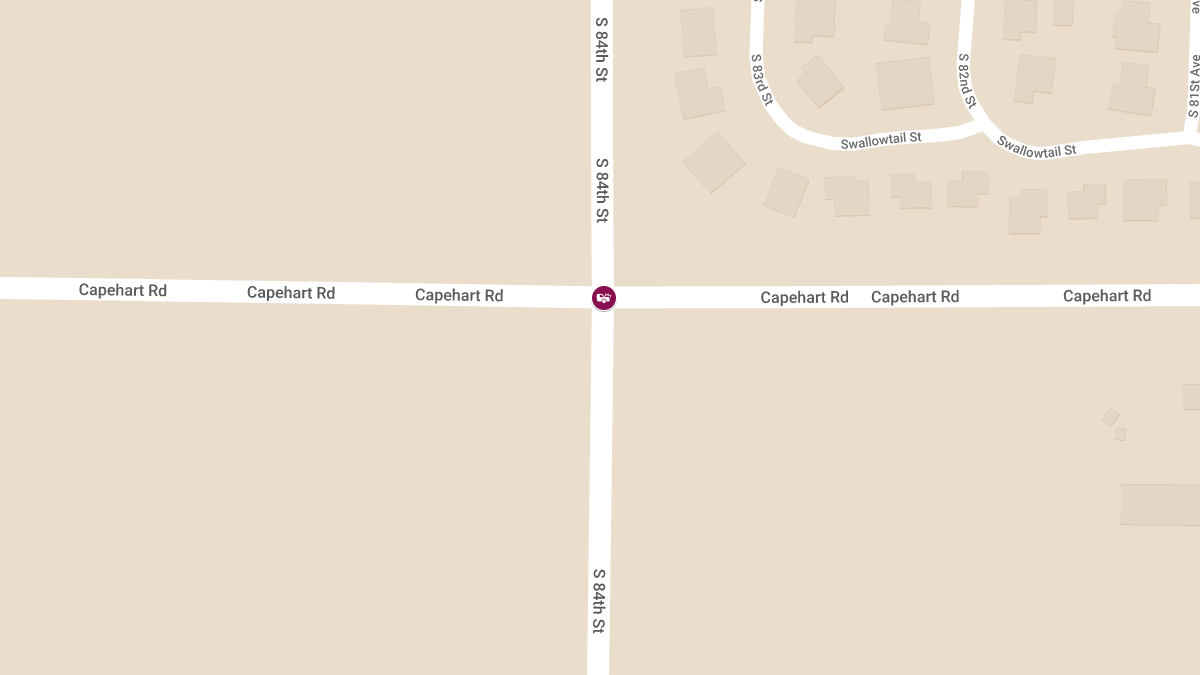 Crash with Injury at 84th St & Capehart Rd