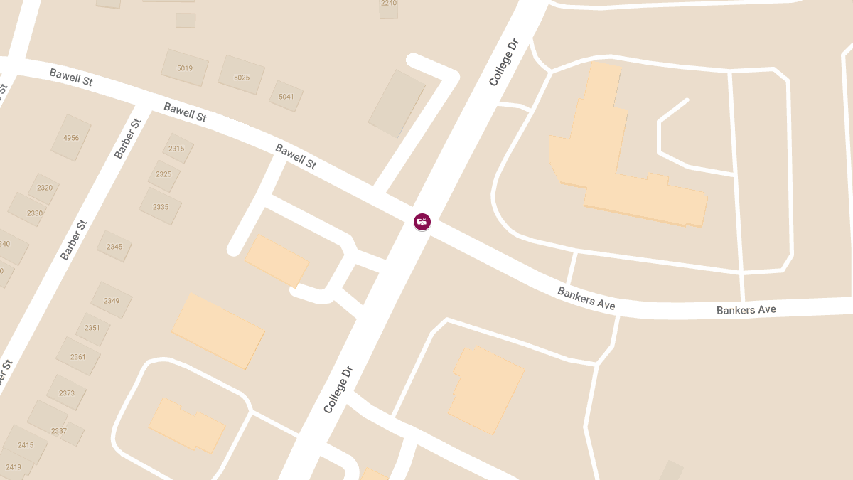 Crash with Injury at College Dr SB & Bawell St