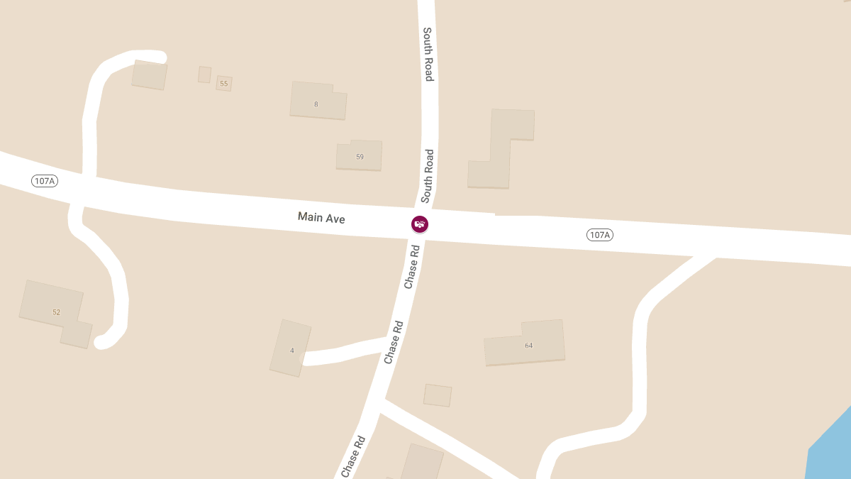 Crash with Injury at Main Ave (Rte 107A) & South Rd