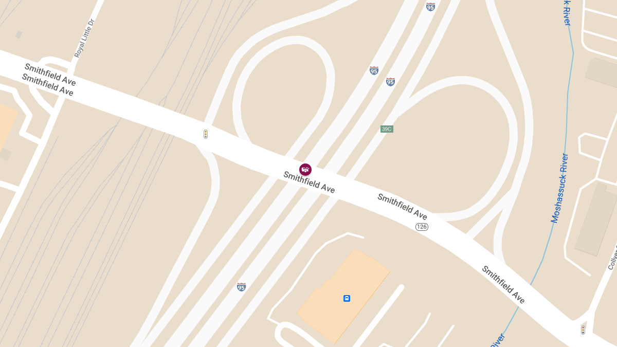 Crash with Injury on I-95 SB at Exit 39B (Smithfield Ave./North Main St)