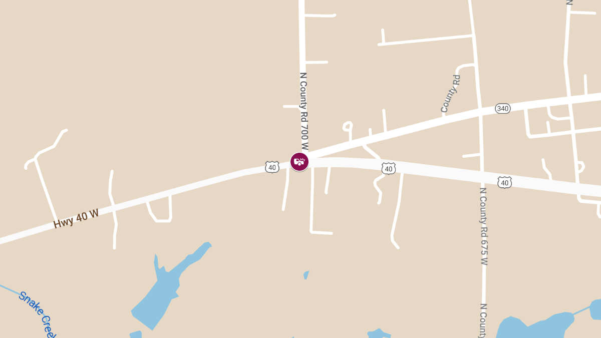 Crash with Injury on US40 near Clay Vigo Line
