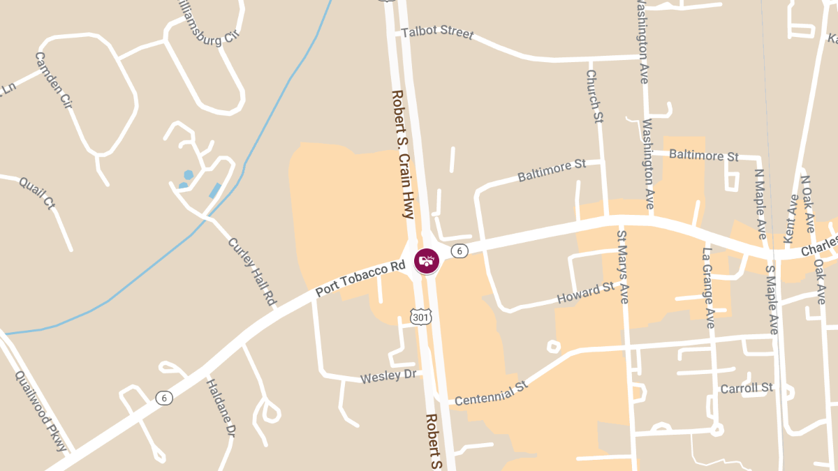 Deadly Collision Involving Police Vehicle at Route 301 & Port Tobacco Rd