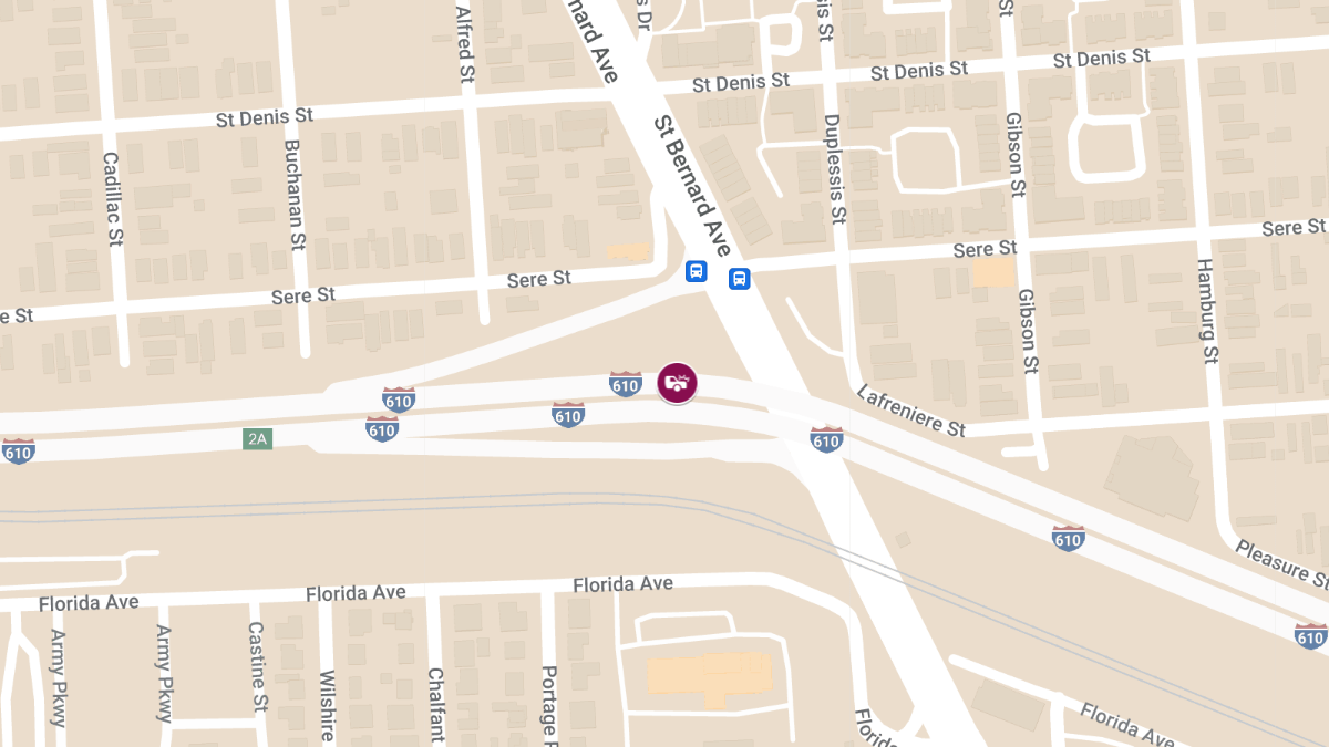 Fatal Accident on I-610 Near St. Bernard Ave