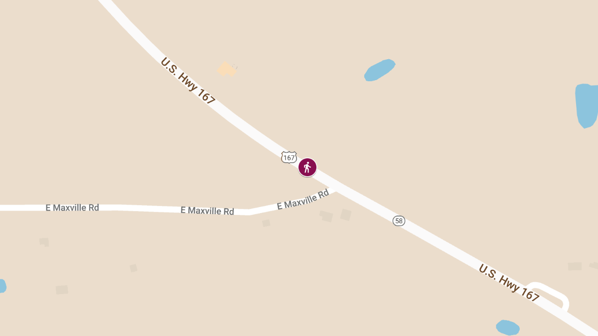 Fatal Pedestrian Accident on U.S. Highway 167 near East Maxville Rd